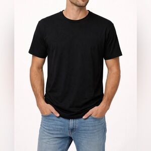 Basic Black Tee Xtemp Short Sleeve Unisex Mens T-Shirt Sz M EUC
